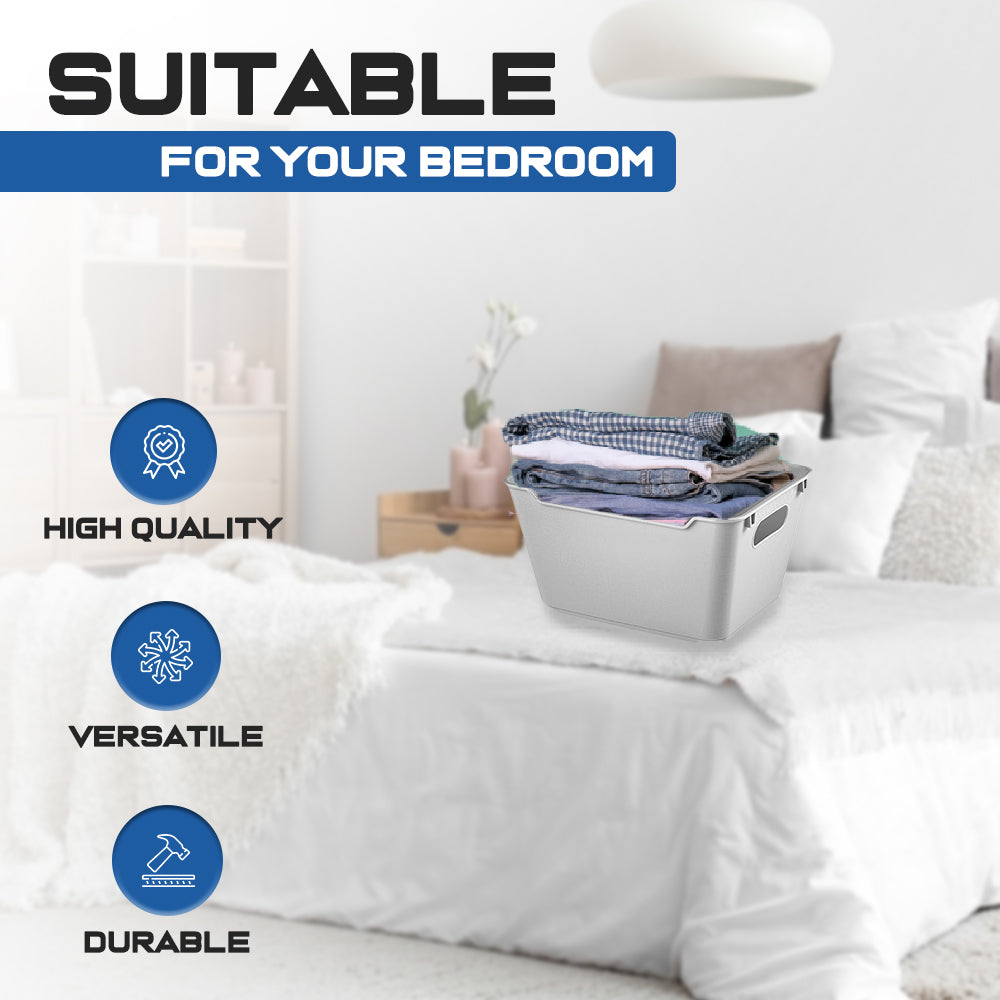 Suitable Plastic Studio Storage Baskets
