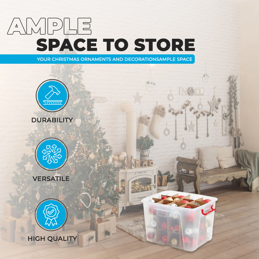 Christmas Bauble Storage Box with 36 Dividers