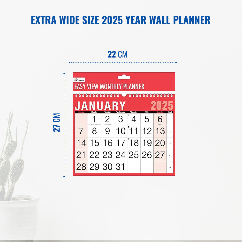 2025 Easy View Calendar