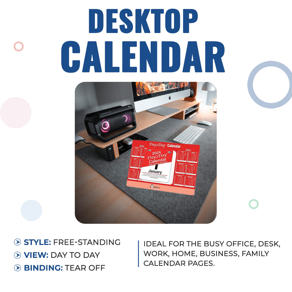 Day To Day Desk Calender - 2024