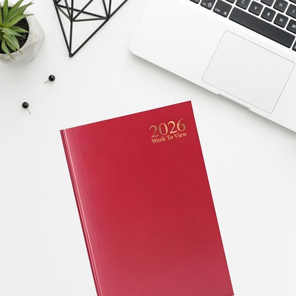 A5 Week to View Diary Red