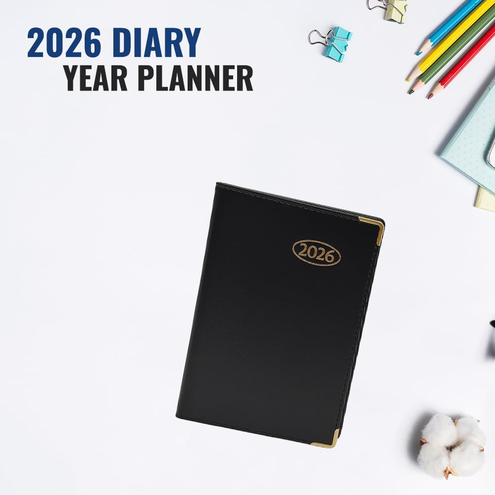 2026 Slim Week to View PVC Leather Diary