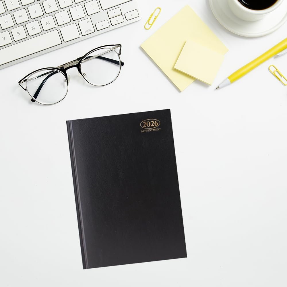 2026 Premium Quality A4 Day to Page Appointment Diary - Black