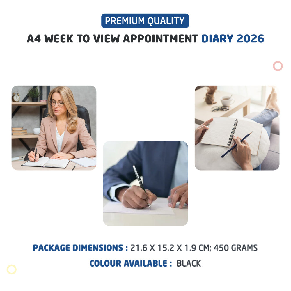 2026 A4 Week to View Diary