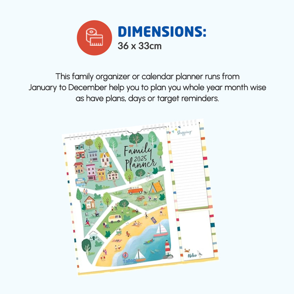 2025 Family Planner - Town Pattern