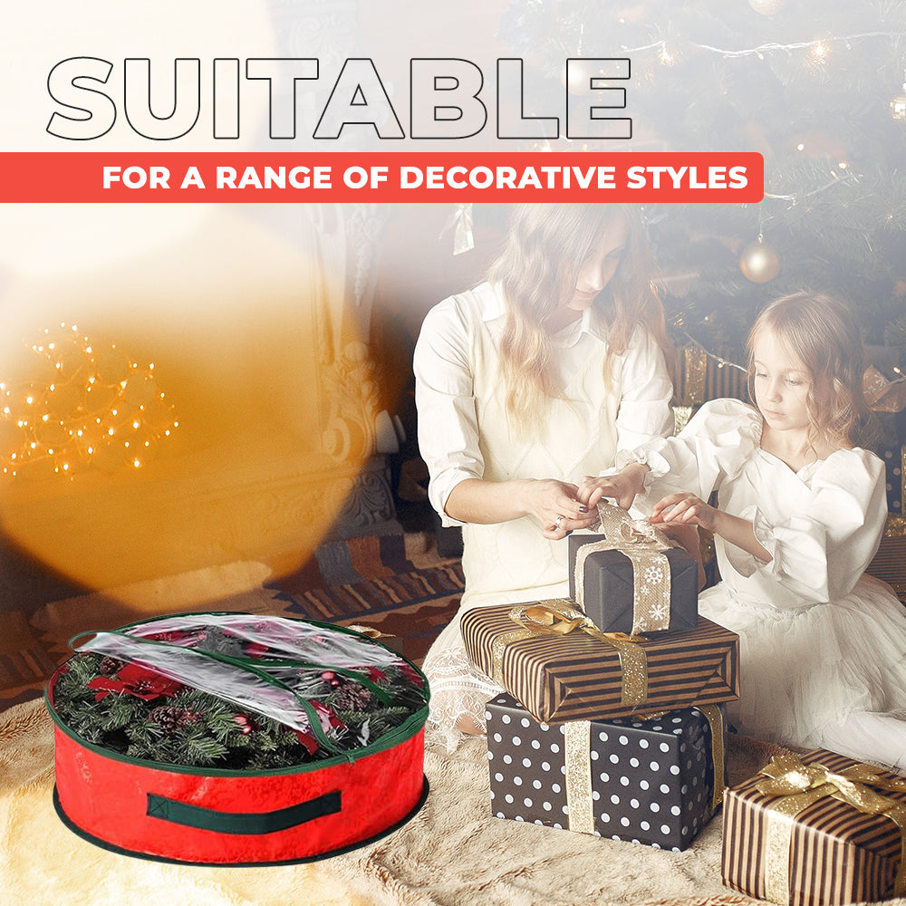 Dual Zip Clear Wrapping Paper Storage Bag