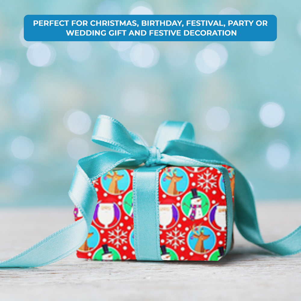 Pack of 4 Christmas Character Gift Wrapping Paper Rolls