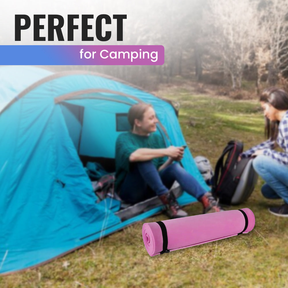 Pink Yoga & Camping Roll Mat