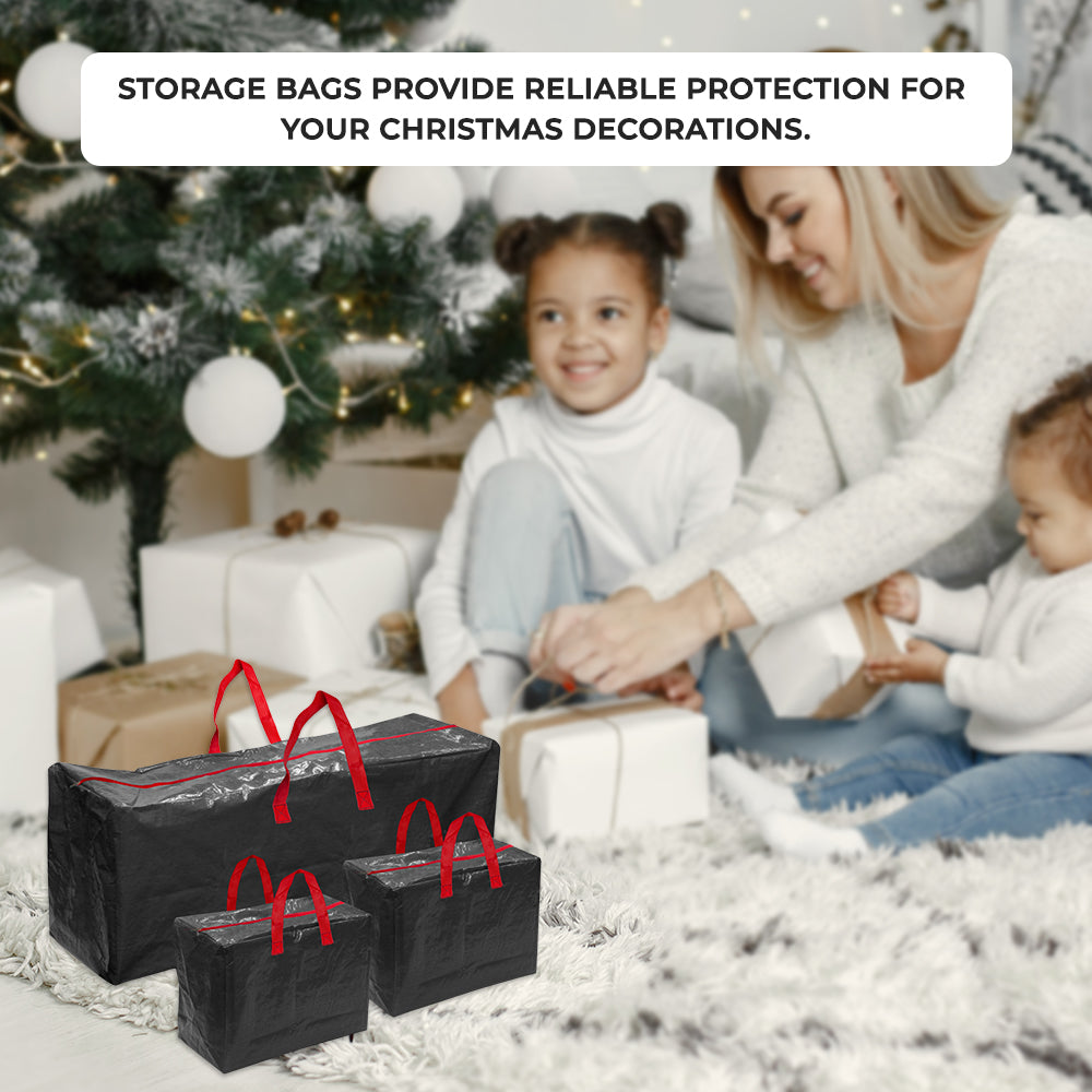 3pc Christmas Decoration Storage Bags