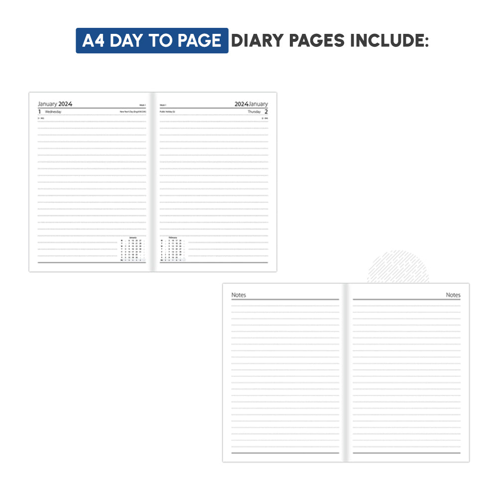 A4 Day to Page Appointment Diary