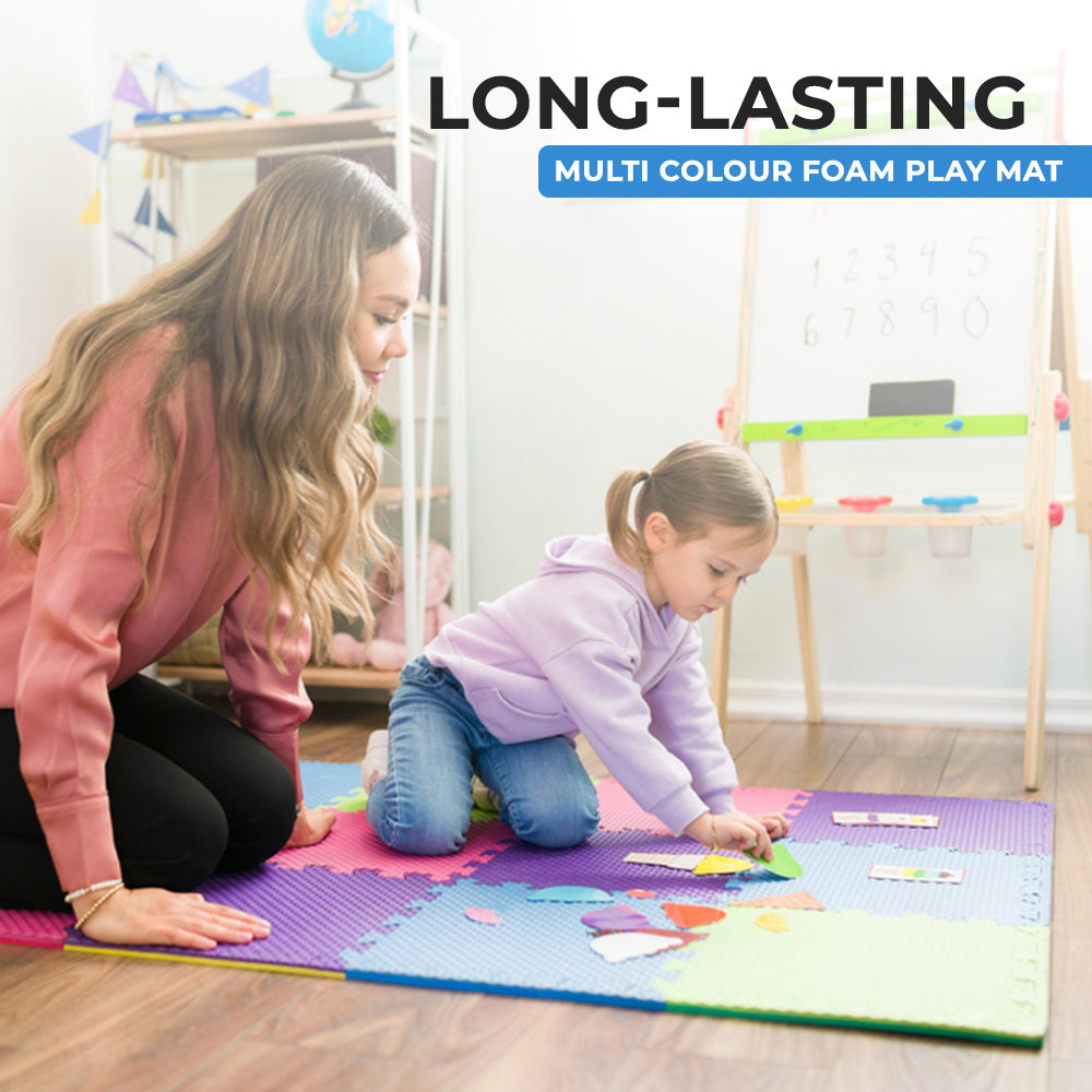 9 Piece Multicolor Foam Play Mat Set