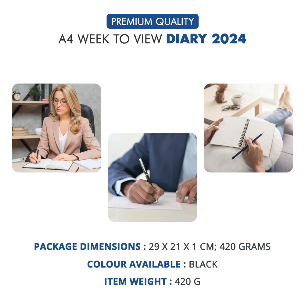 A4 Week to View Diary