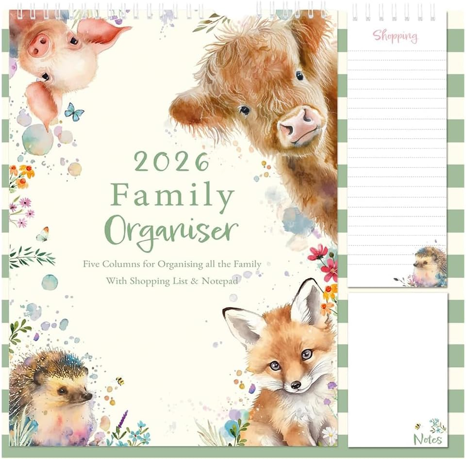 2026 Family Organiser Calendar Wall Planner