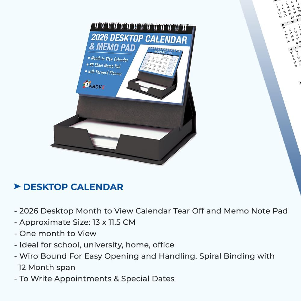 2026 Desktop Month to View Calendar
