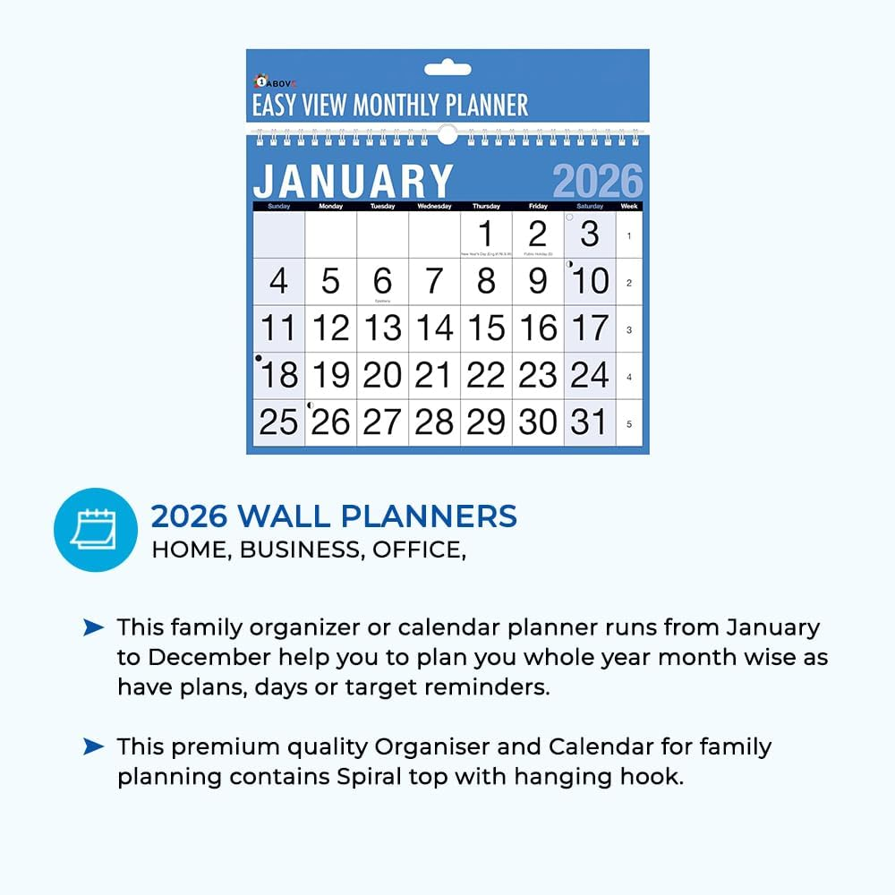 2026 Easy View Calendar