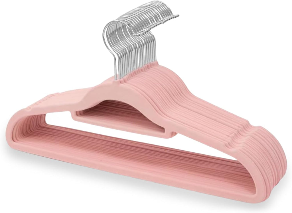 Pink velvet hangers