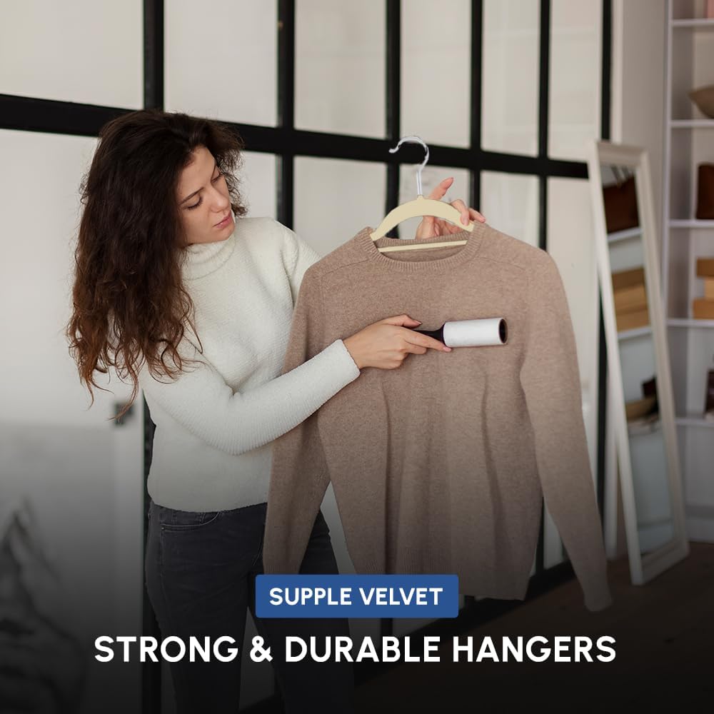 Ivory velvet hangers