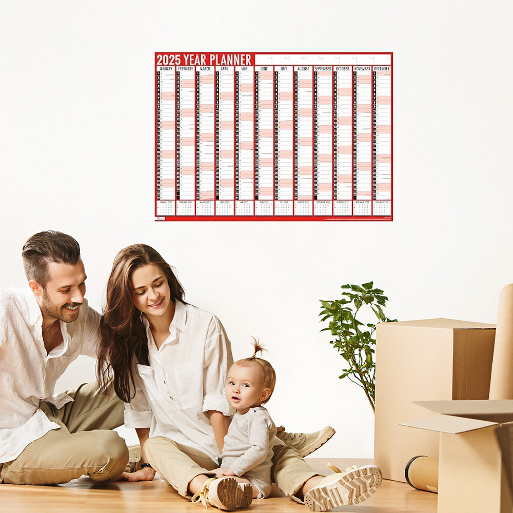 2025 A1 Large Wall Planners - Red