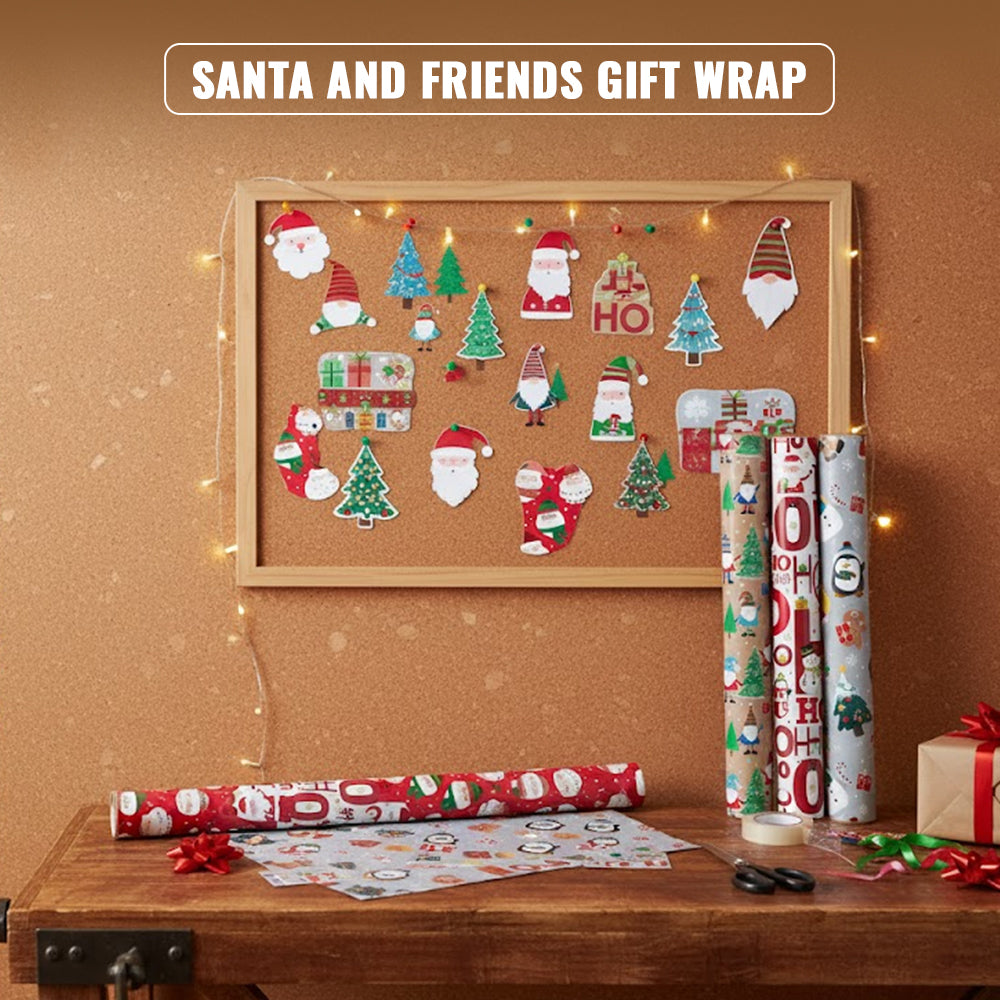 Cute Christmas Character Gift Wrapping Paper Roll