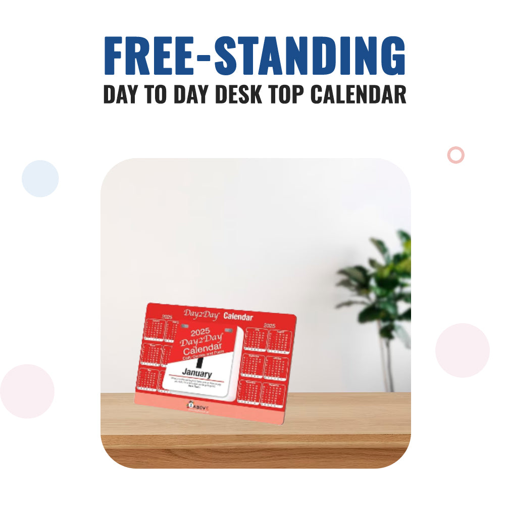 2025 Day To Day Desk Top Stand Up Tear Off Block Calendar
