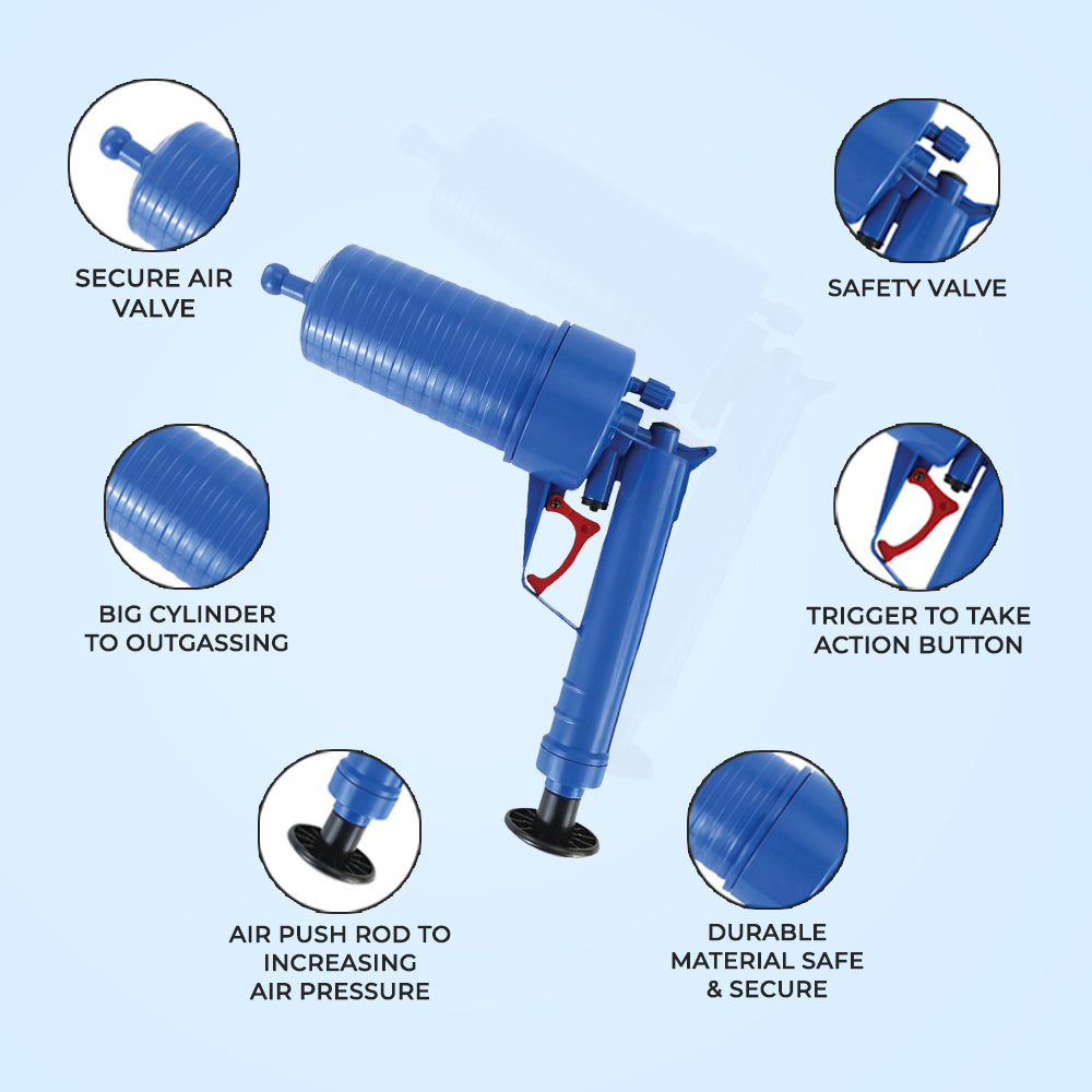 Drain Blaster - Powerful Multi-Drain Air Plunger