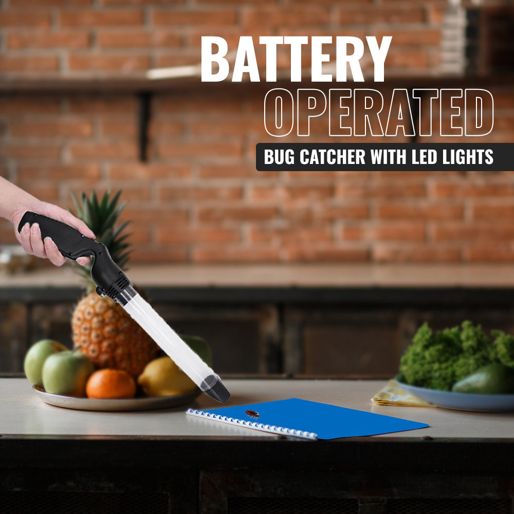 Battery Operated Vacuum Bug Catcher with LED Light
