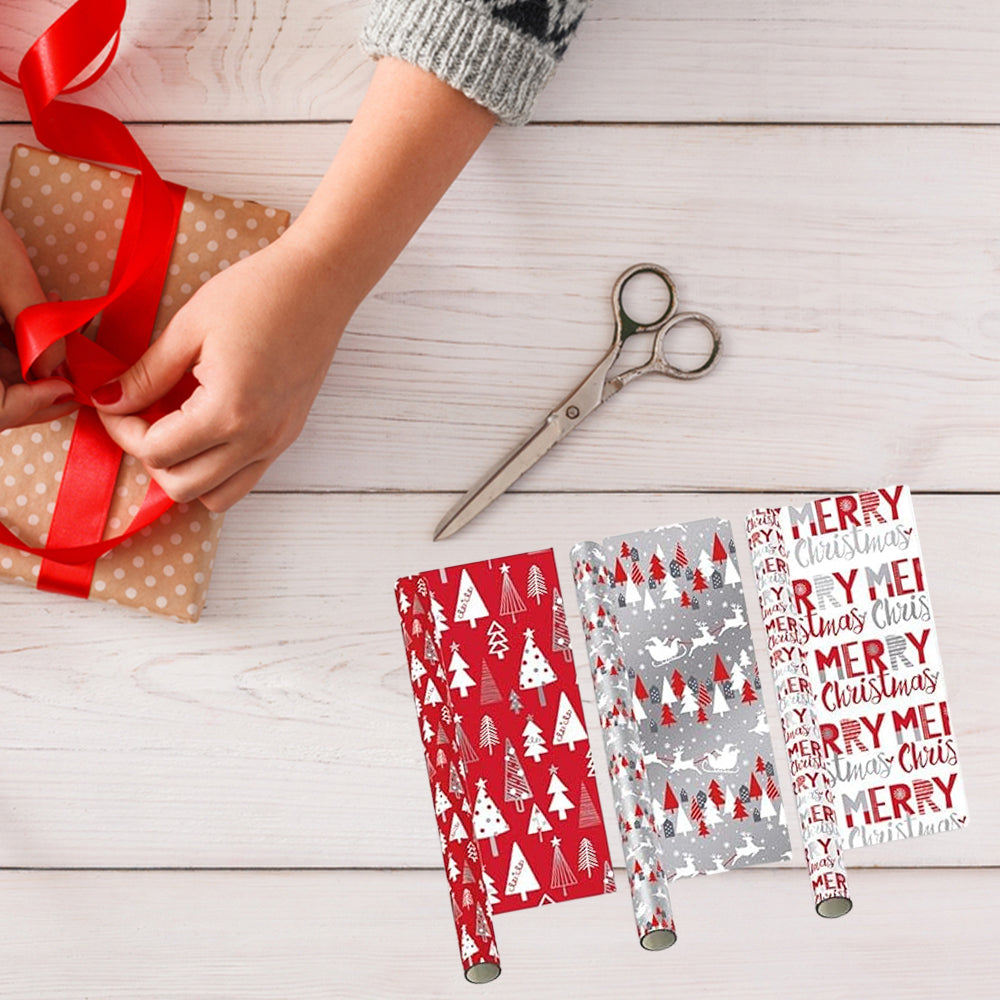 4M Red Wrapping Paper Roll 