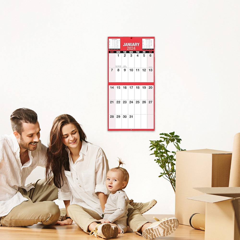 Giant Print Month To View Wall Calendar