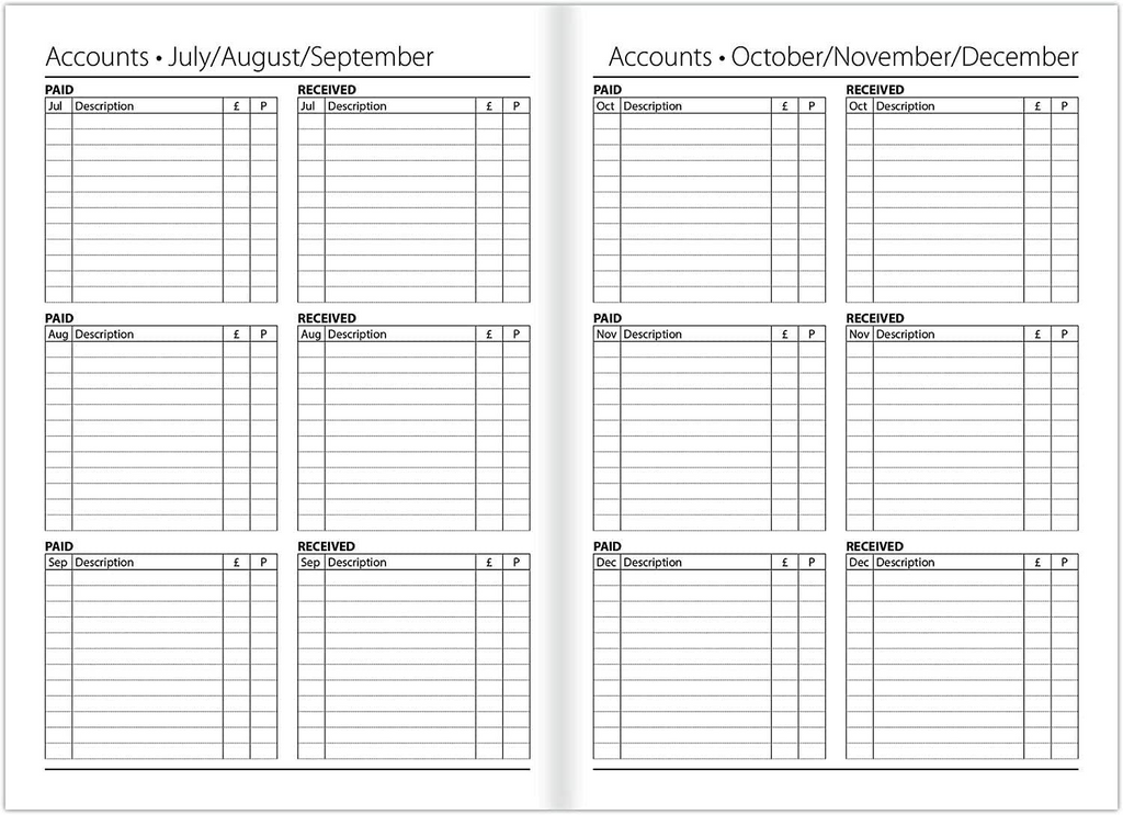 A5 Week to View Diary