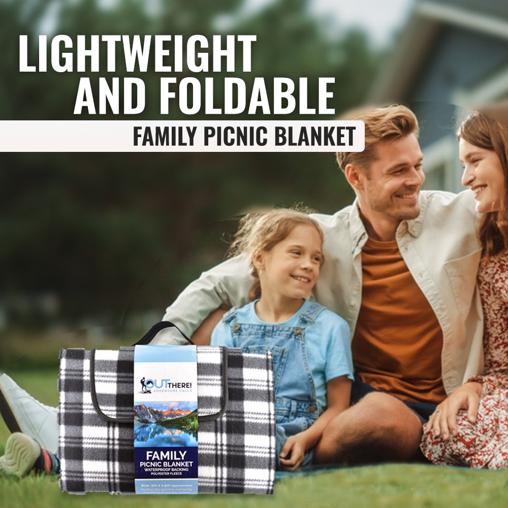 Fleece picnic blanket with waterproof backing best sale