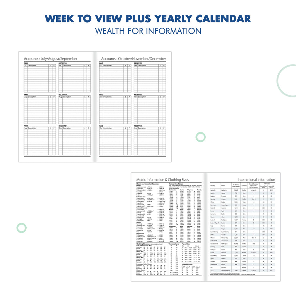 A4 Week to View Diary