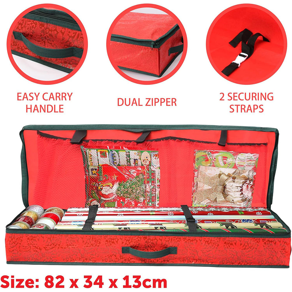 Christmas wrapping paper storage case