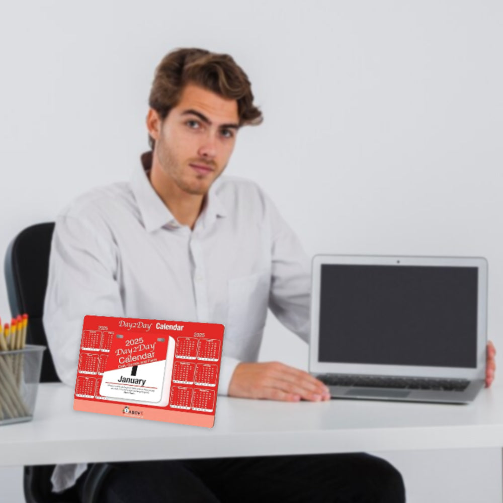 2025 Day To Day Desk Top Stand Up Tear Off Block Calendar