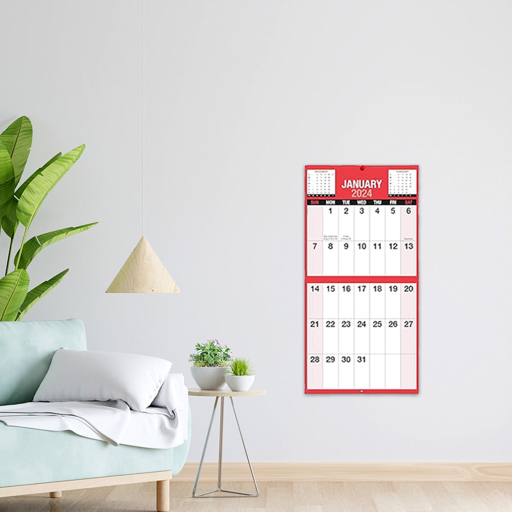 Giant Print Month To View Wall Calendar