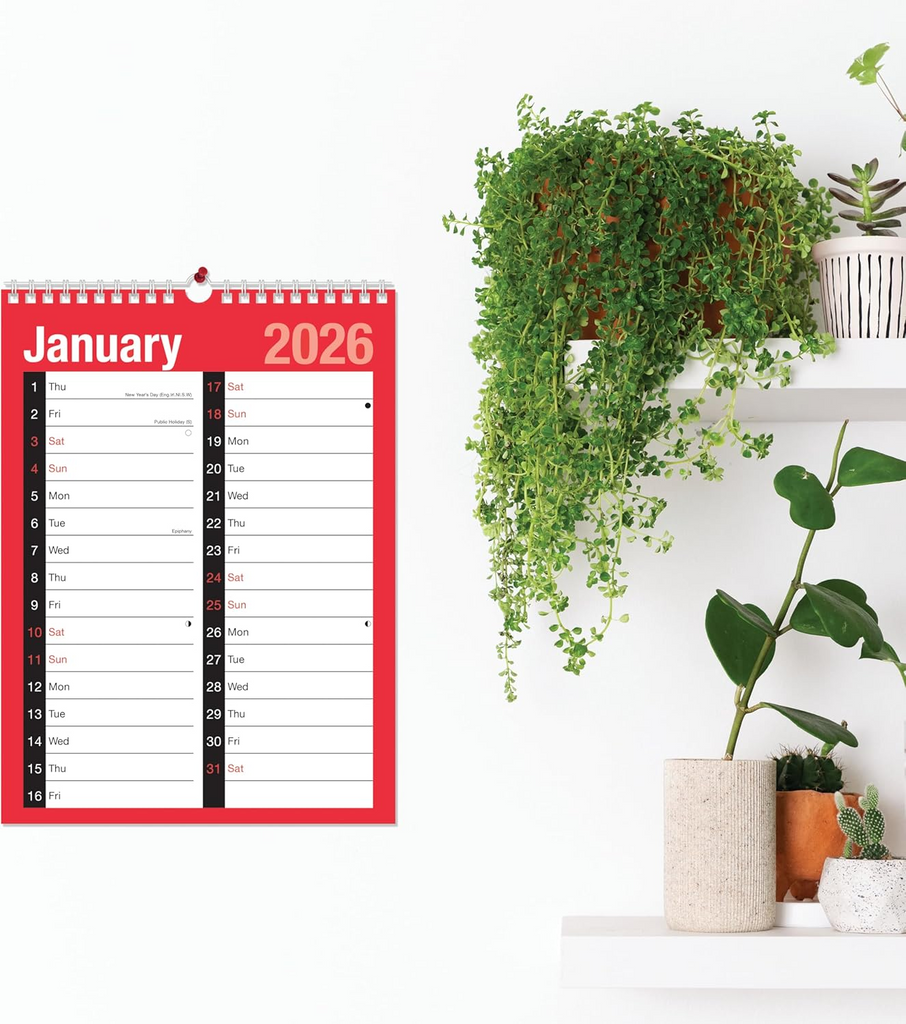 2026 A4 Month to View Calendar