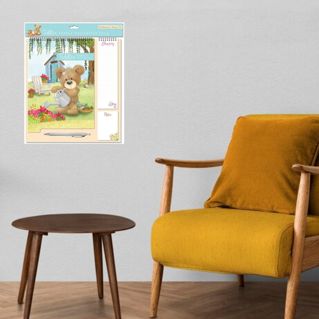 2025 Family Organizer Calendar - Flower with Teddy 