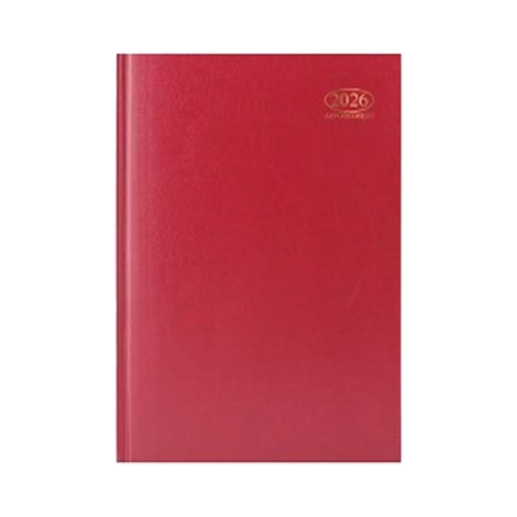 2026 Premium Quality A4 Day to Page Appointment Diary - Red