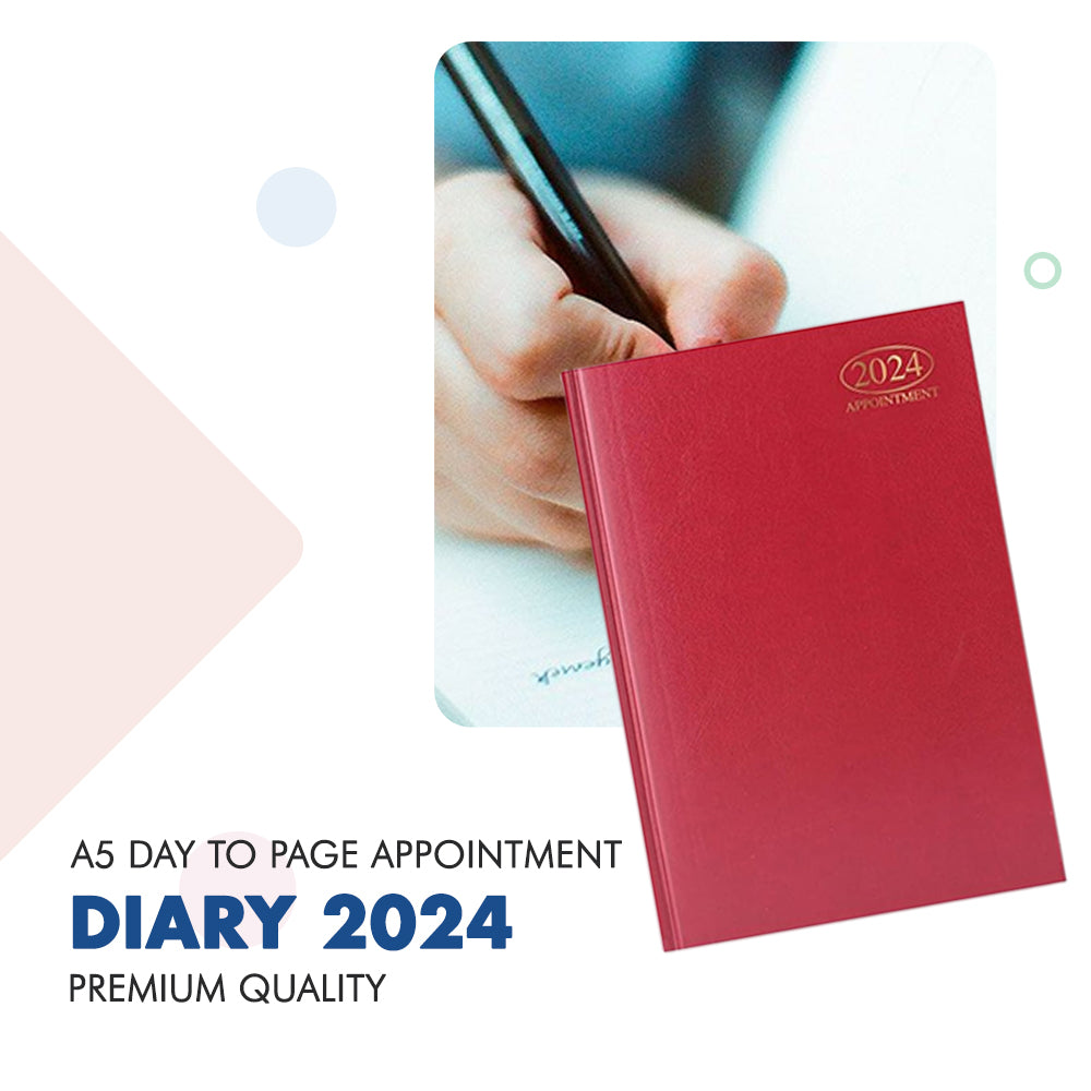A5 Day to Page Appointment Diary