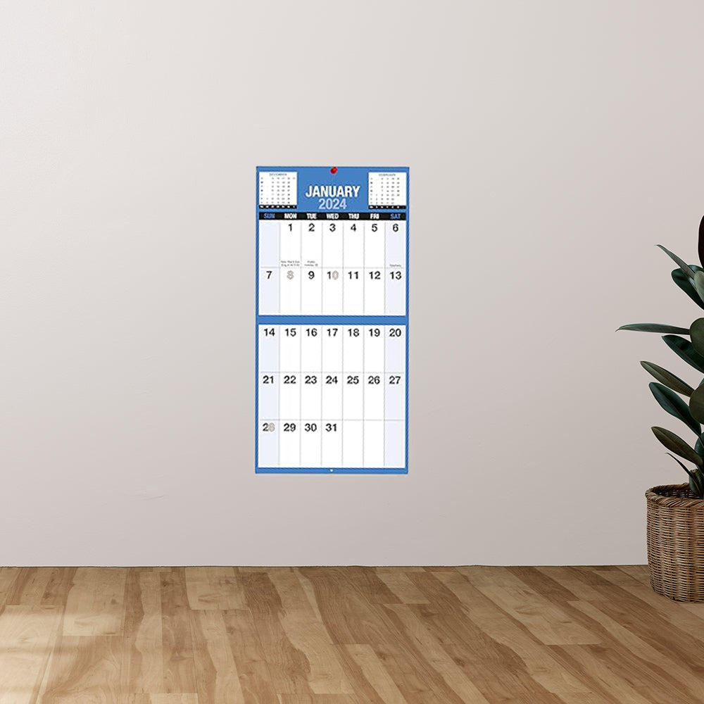 Giant Print Month To View Wall Calendar