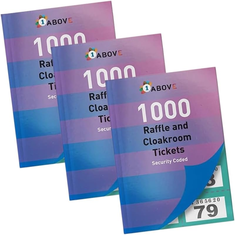 Tombola Raffle Tickets Books - 3 Pack