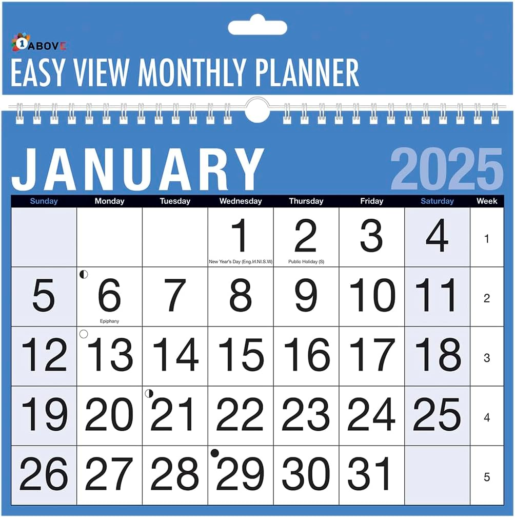 Year 2025 - 3 Month to View Calendar