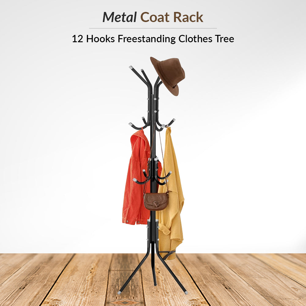 Black Metal Coat Rack