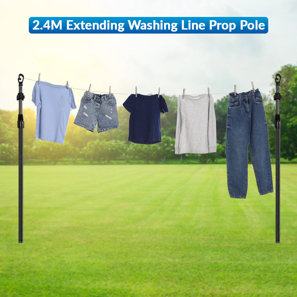 Buy Extending Washing Line Prop Pole, G Shaped Hook with