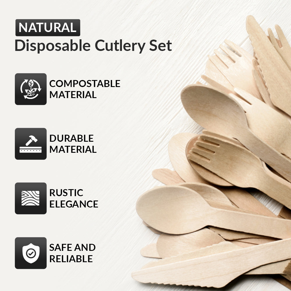 Disposable Wooden Cutlery Set