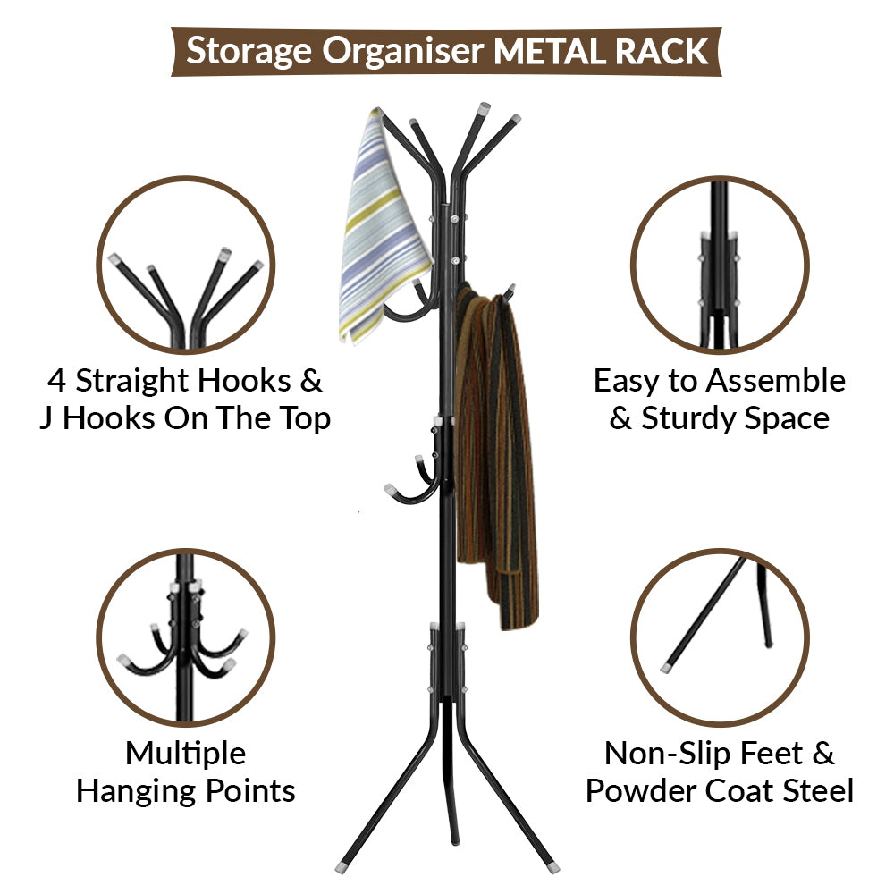 Black Metal Coat Rack