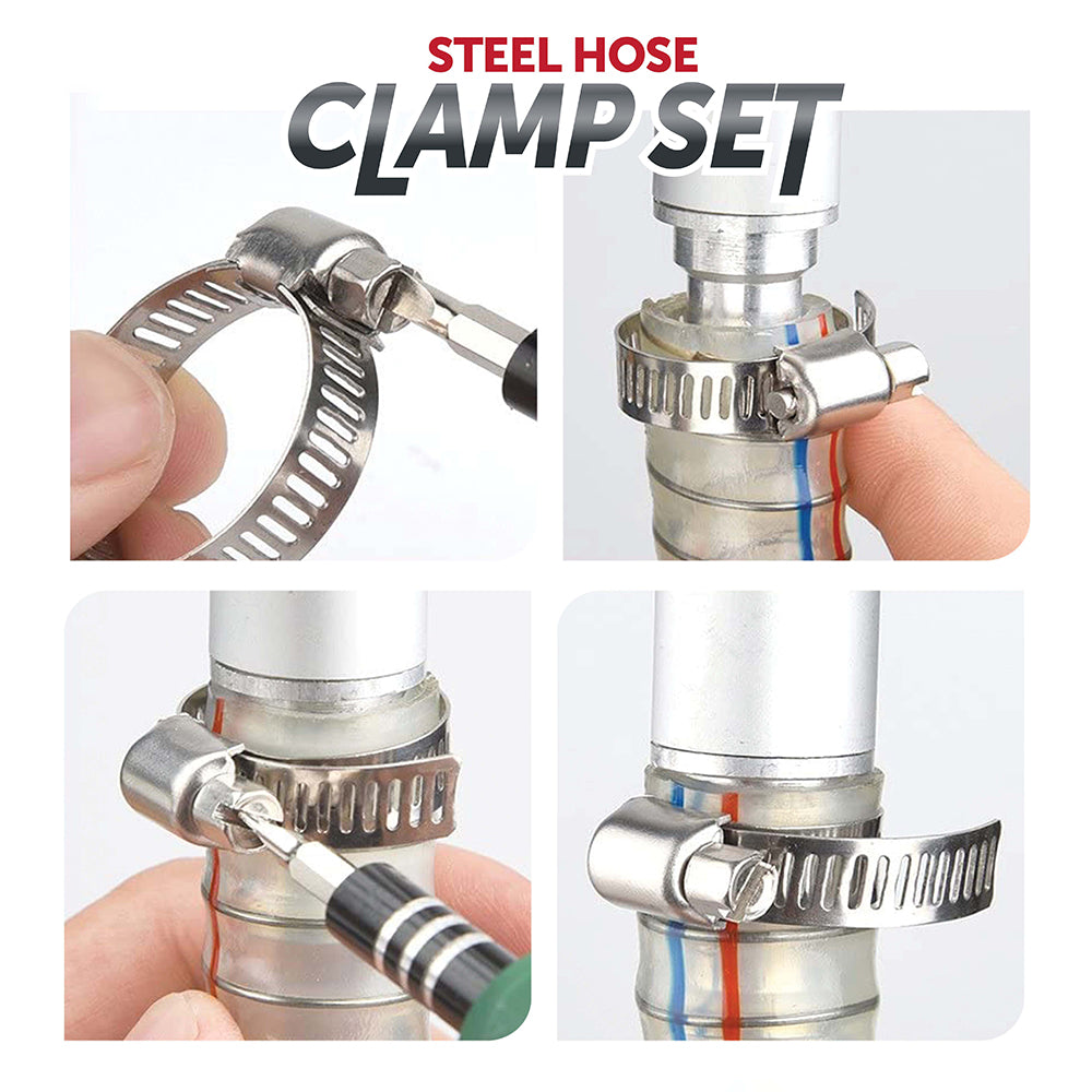 Stainless Steel Hose Clips Set