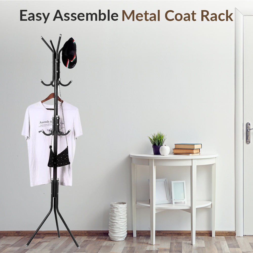 Black Metal Coat Rack