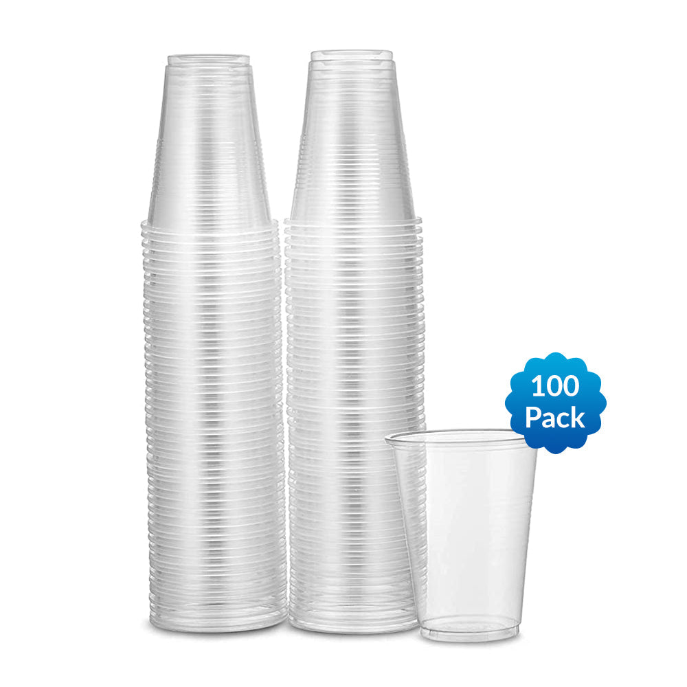 100 Pack] 20 oz Clear Plastic Cups with Flat Lids, Disposable Iced Coffee  Cups, BPA Free Premium Crystal Smoothie Cup for Party, Lemonade Stand, Cold  Drinks, Juice, Milkshake, Bubble Boba, Tea 