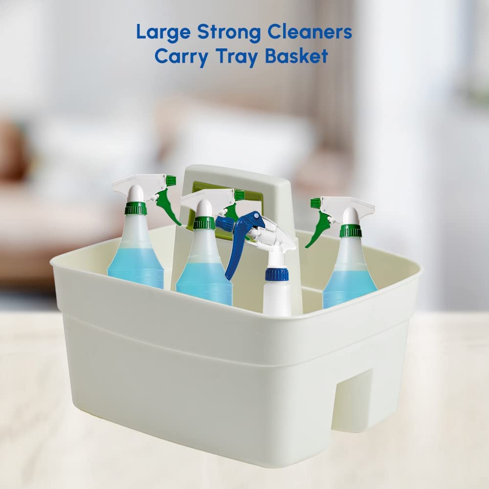 Cleaning Caddy Multifunctional Storage Organiser Bag Large Cream White