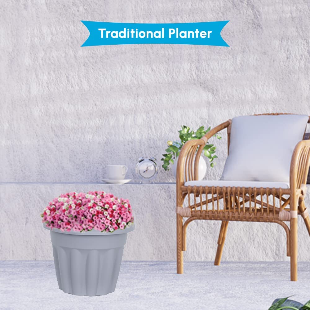large grey planters